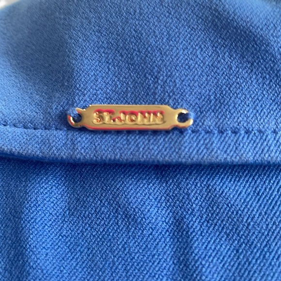 St John Sport Blue Zip Up Blazer Jacket Sz M - Picture 6 of 7